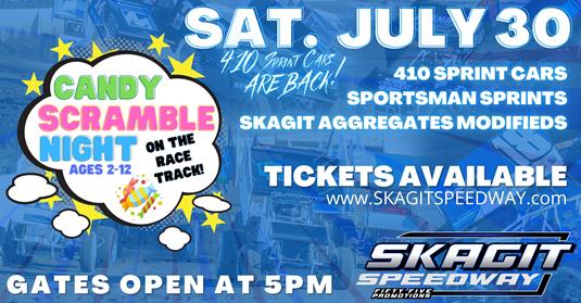 CANDY SCRAMBLE & 410 SPRINT CARS! JULY 30