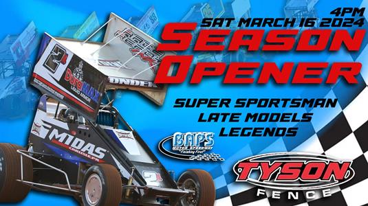 BAPS Sets 2024 Opener for Sat. March 16th
