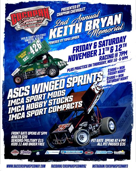 Save the date as the ASCS Southwest Region Sprint Cars return to the diamond