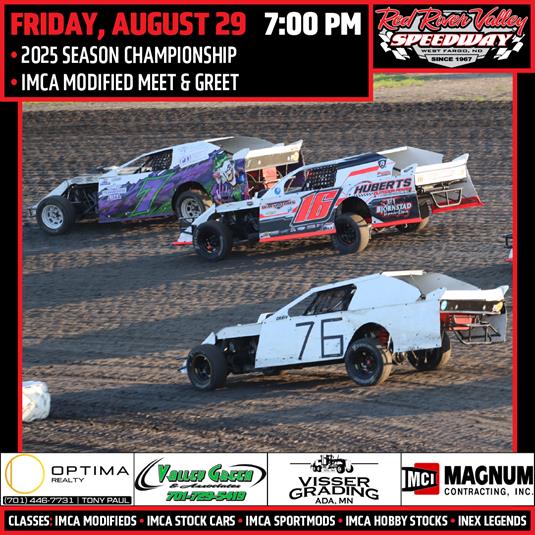 NEXT RACE: Friday, August 29 - 2025 Season Championship | IMCA Modifieds Meet & Greet