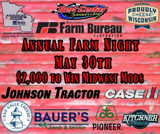 Johnson Tractor Partners with Red Cedar Speedway for $2,000 to Win Midwest Mods on May 30th Farm Night
