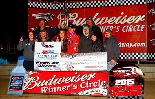Jarrett Knocks Off First USAC Win in Lawrenceburg Upset