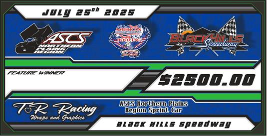 $2,500 to win ASCS Northern Plains Region + ASCS Western Plains Region Sprint Car Special Event