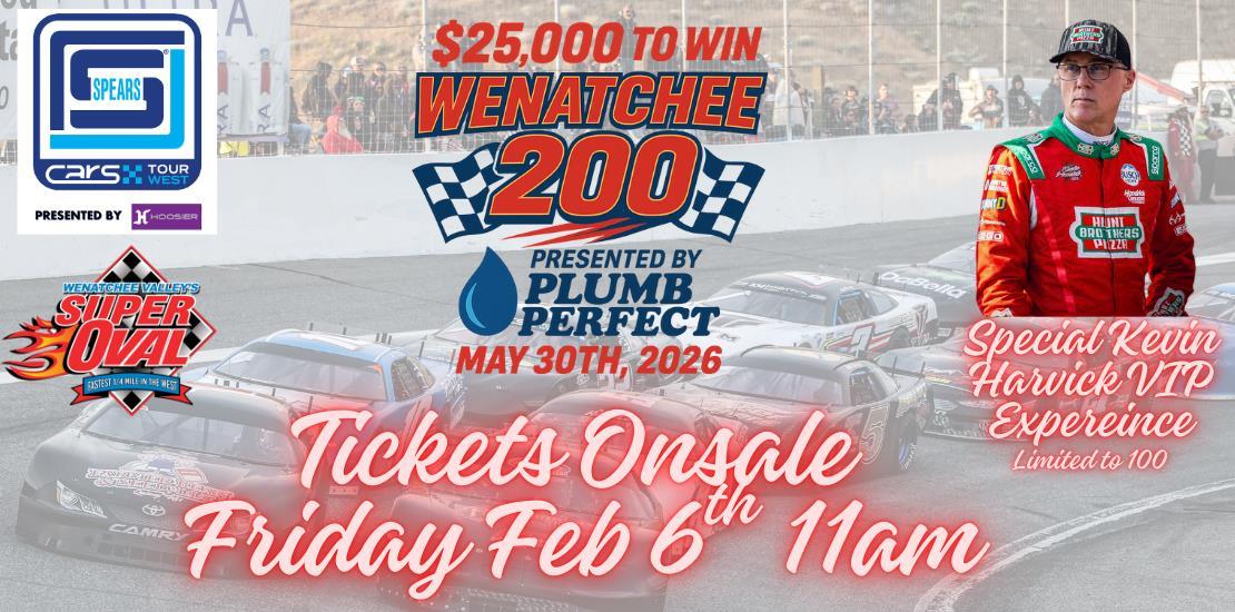 Wenatchee 200 Tickets On-Sale Friday February 6th