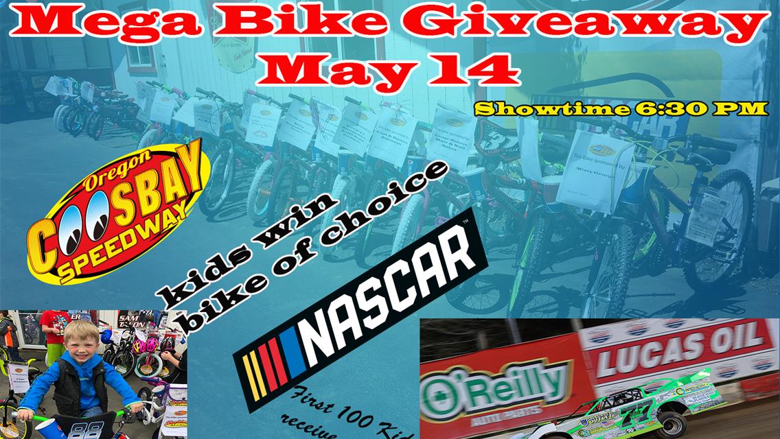 Mega Bike Giveaway May 14th