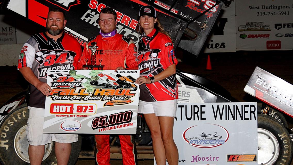 Dylan Westbrook Claims $5,000 Fall Haul at 34/First Canadian Sprint Invaders Winner