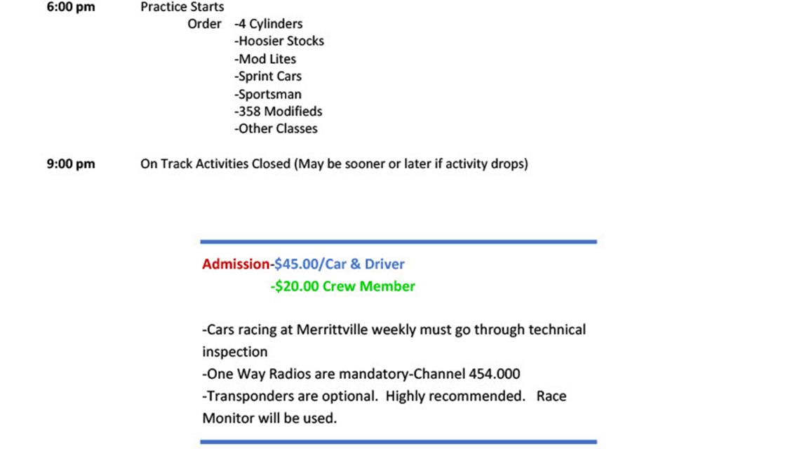 Merrittville Speedway Postpones 2025 Test and Tune