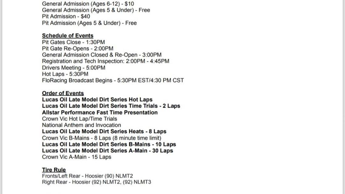 Wieland Winter Nationals detailed event info