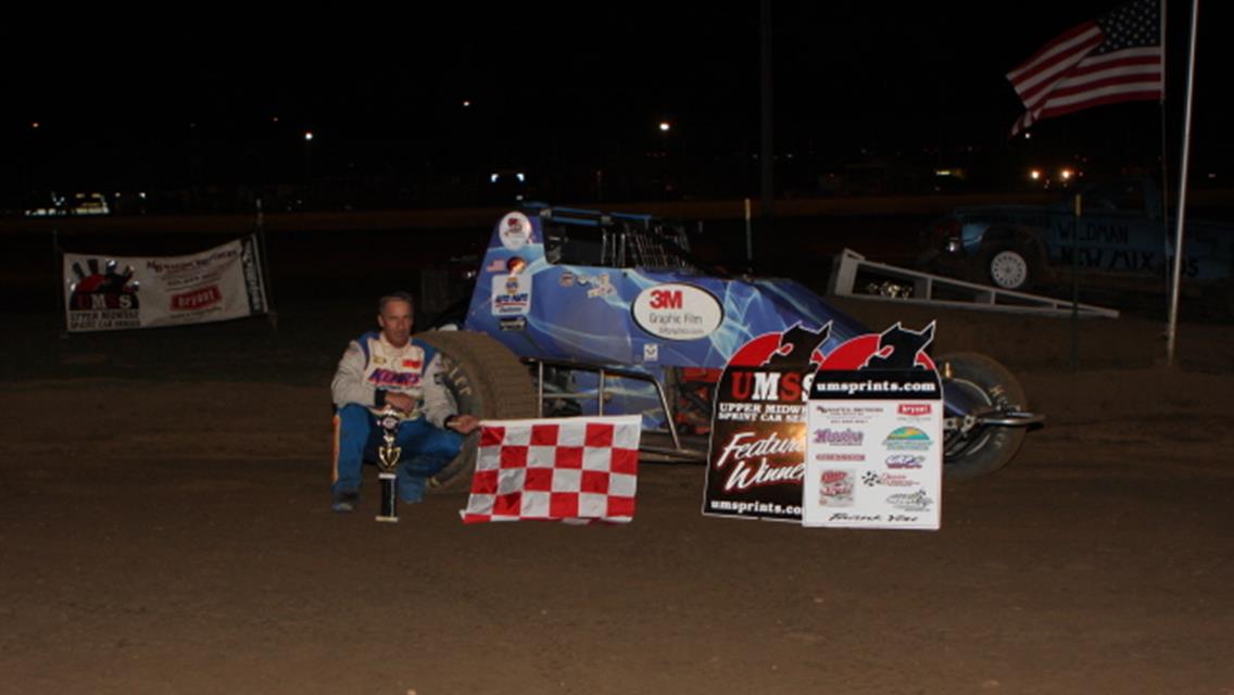 Tom Kamrath in St. Croix Valley Victory Lane following his Final Showdown Weekend Sweep.