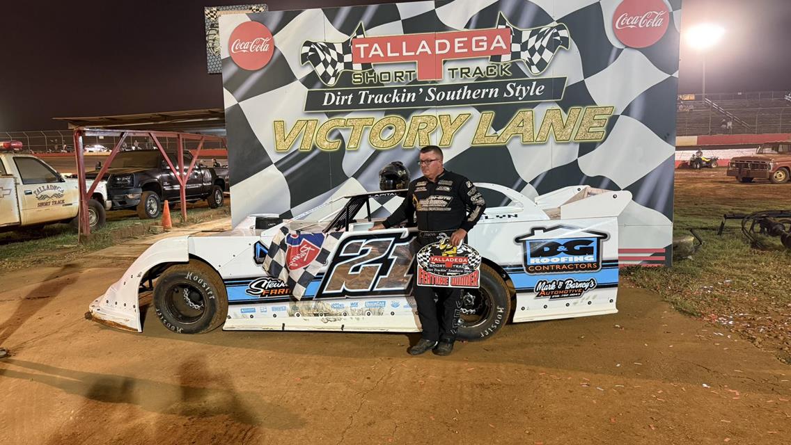 Jason Lively captured the CRUSA Late Model feature during the Toys for Tykes event at Talladega Short Track on Saturday, September 27.