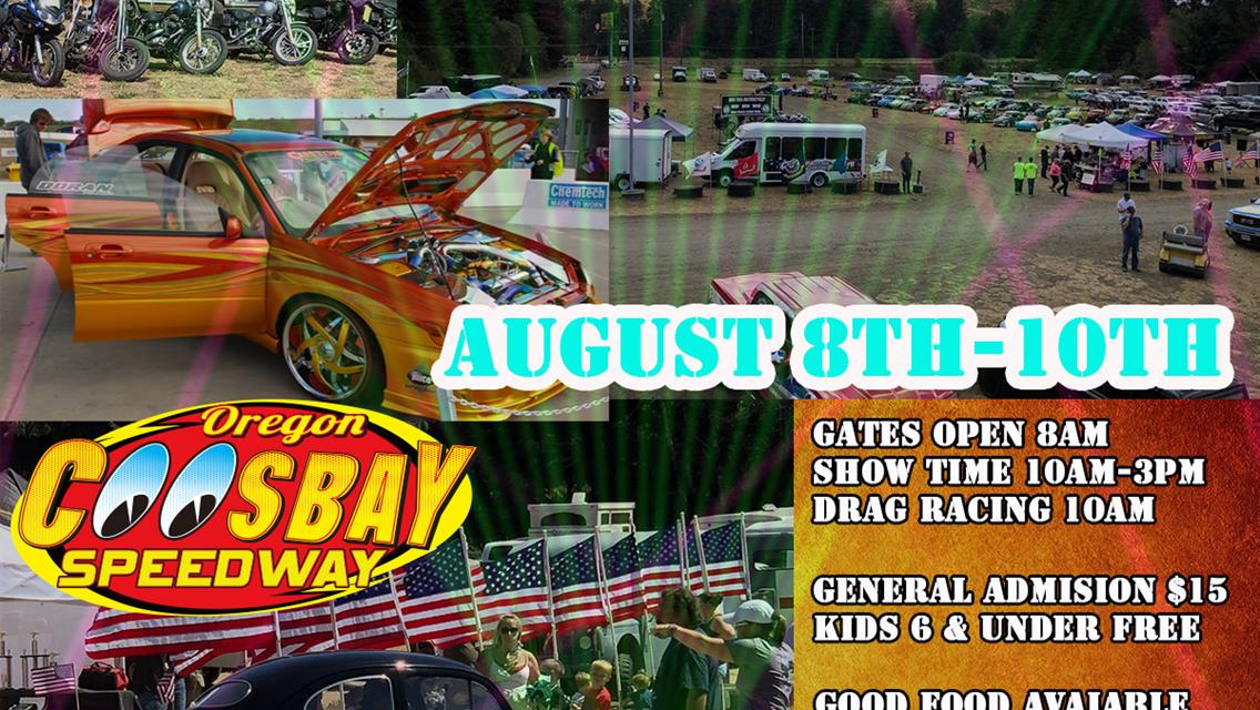 Bikes, Bugs &amp; Imports — August 8–10 at Coos Bay Speedway