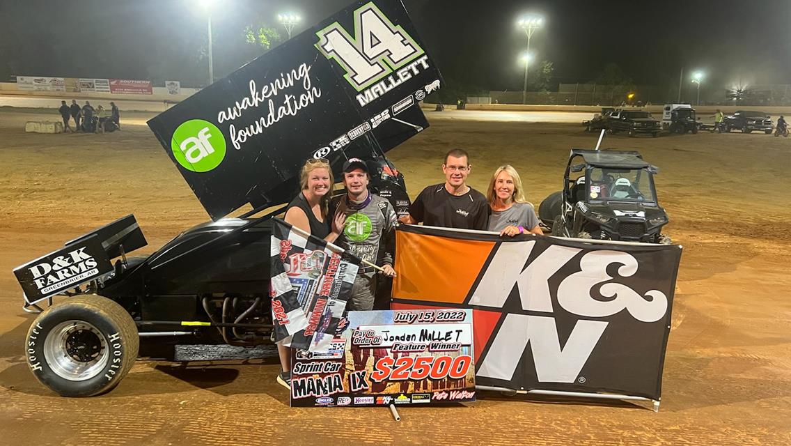 Mallett charges to USCS Sprint Car Mania IX win at Boyd's Speedway