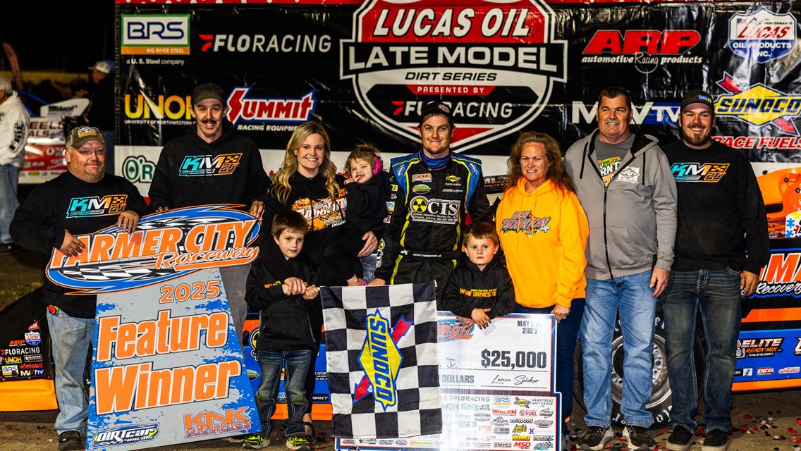 Farmer City Raceway (Farmer City, IL) – Lucas Oil Late Model Dirt Series – Farmer City 74 – May 11th, 2025. (Heath Lawson photo)