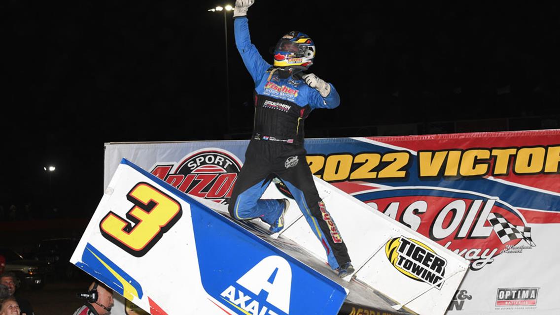 Gennetten Bags First Career Lucas Oil ASCS Victory In Friday’s Hockett/McMillin Memorial Prelim