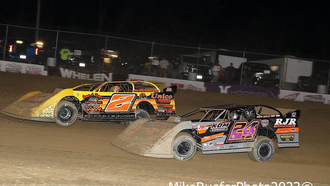 Davenport Speedway (Davenport, IA) – Lucas Oil Midwest Late Model Racing Association (MLRA) – April 13th, 2023. (Mike Ruefer photo)