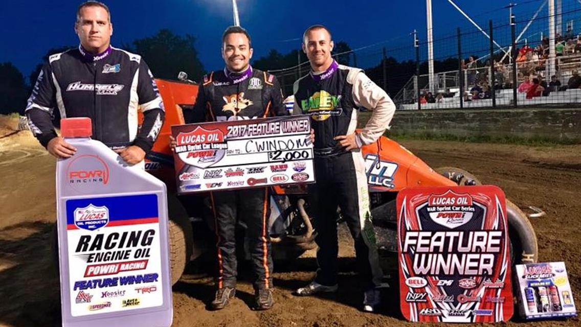WINDOM STEALS FIRST POWRI LUCAS OIL WAR EAST WIN