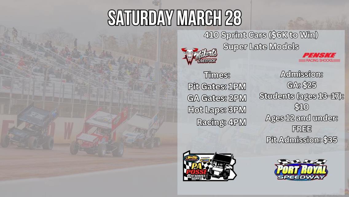PA Posse 410 Sprint Cars Return Saturday with $6,000 on the Line; Super Late Models Back in Action For Week 2