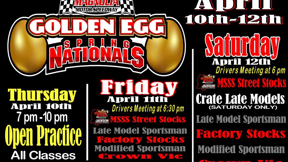 Golden Egg Springs Nationals at The MAG Set for April 10-12