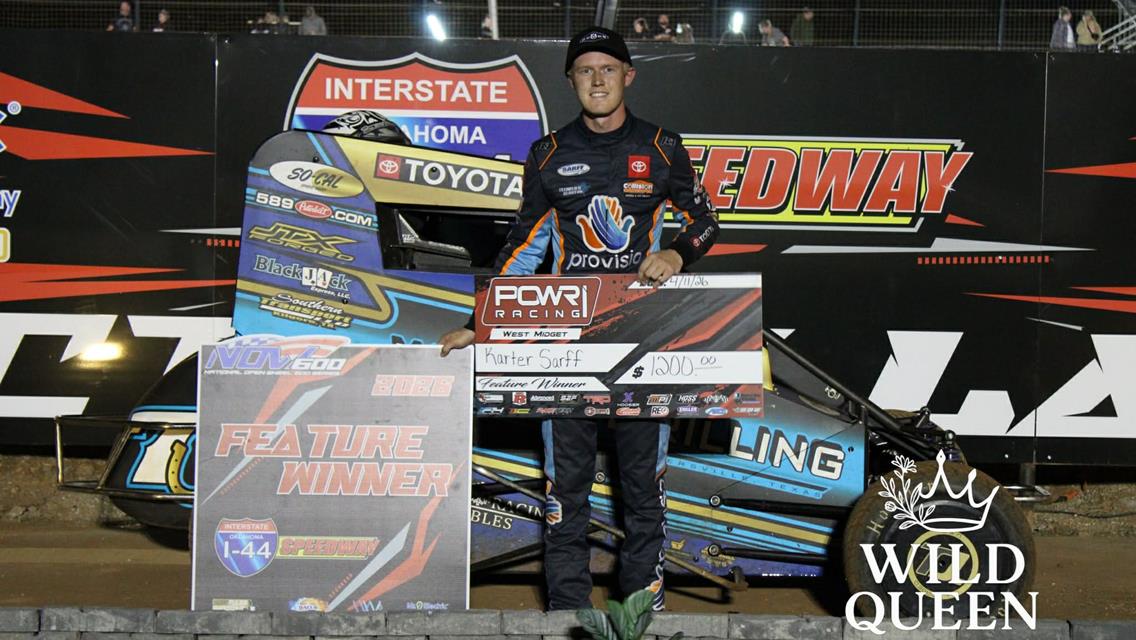 Karter Sarff Shines in ‘Slidejob City’ Victory with POWRi West Midgets at I-44
