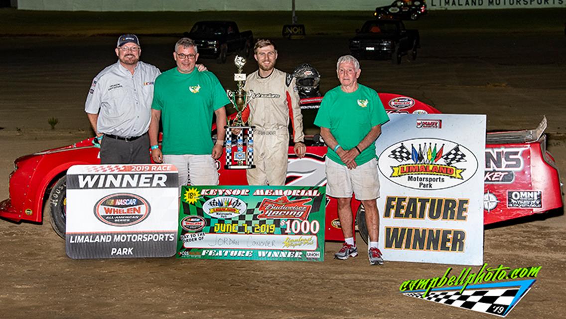 Conover bags 2nd Keysor Memorial victory, Kenny Wallace takes Mod feature, Hicks trucks to victory