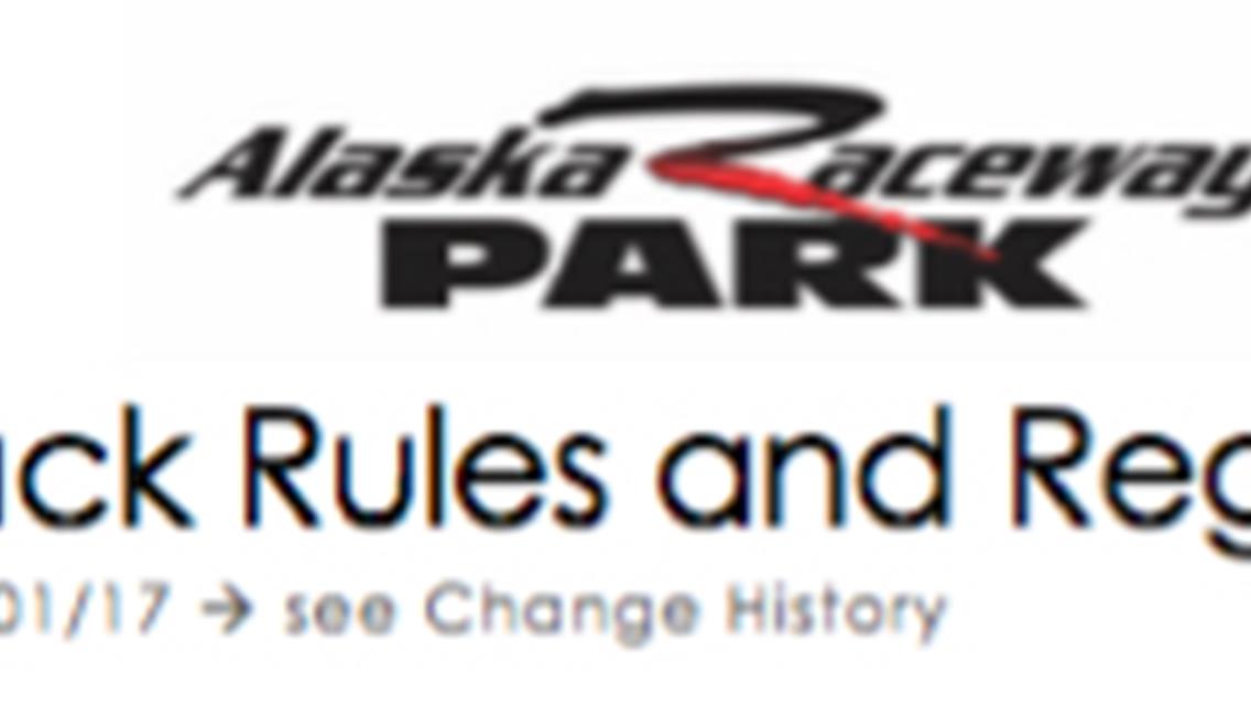 Oval Track Rules Updated for 2017!
