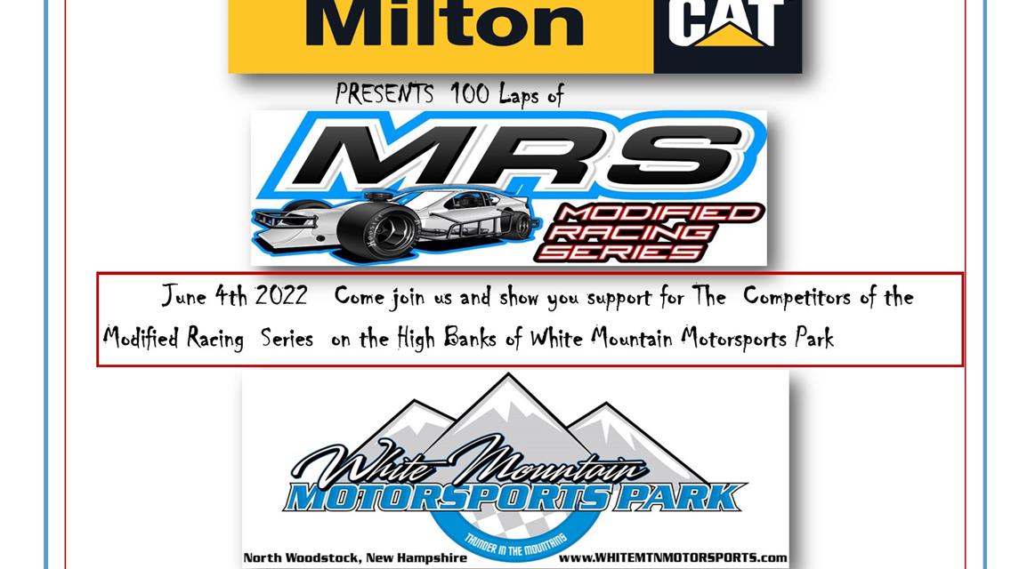The Modified Racing Series returns to the High Banks of White Mountain Motorsorts Park