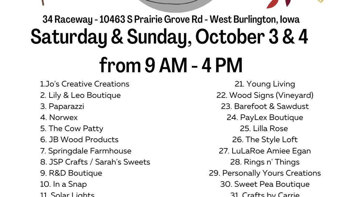 Thirty Four Market and Craft Fair This Weekend