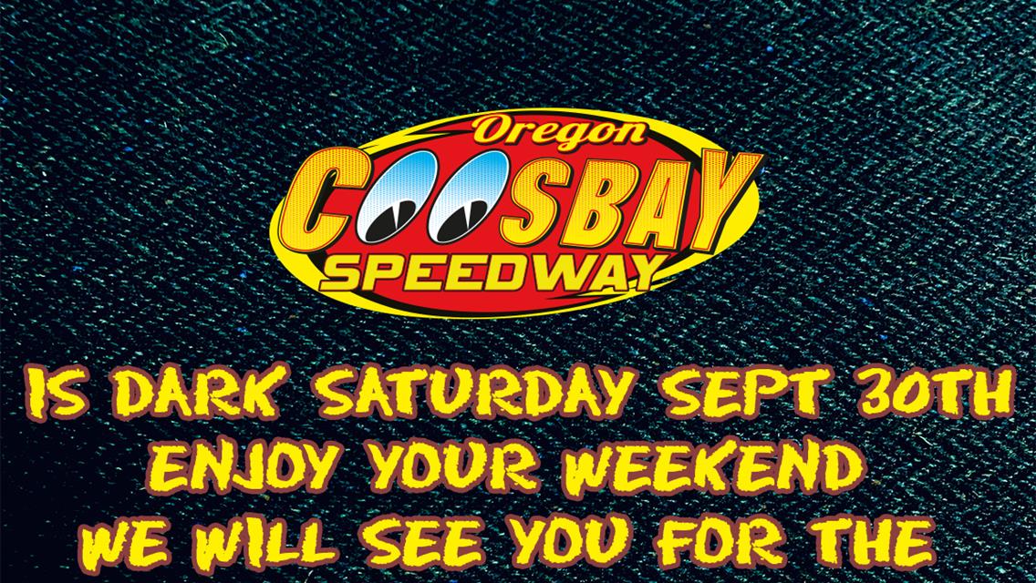 Saturday Sept 30 No Racing