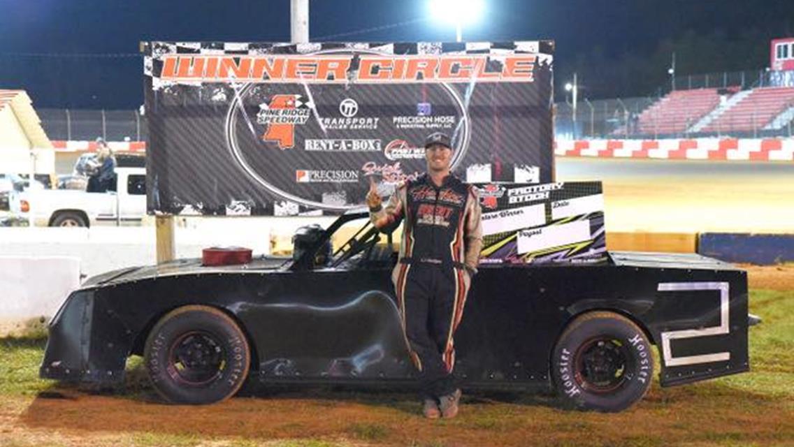 CJ Hodges claimed a Factory Stock victory at Pine Ridge Speedway on Saturday, March 14.