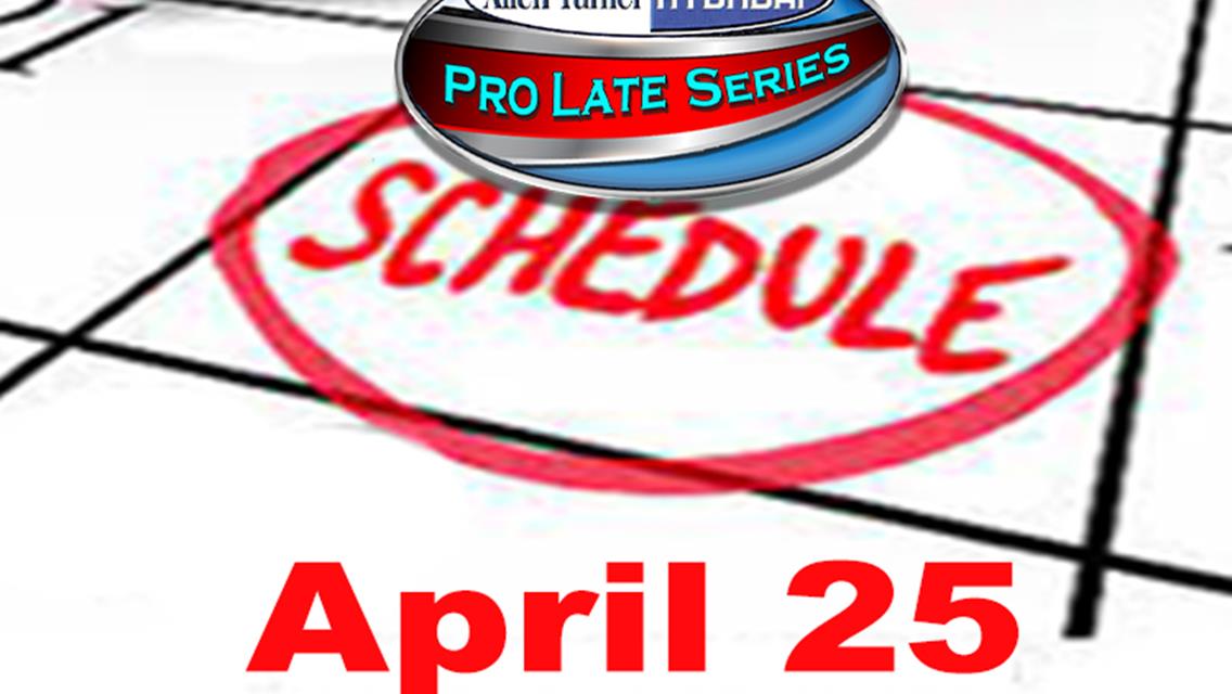 Revised Schedule for Friday Racing