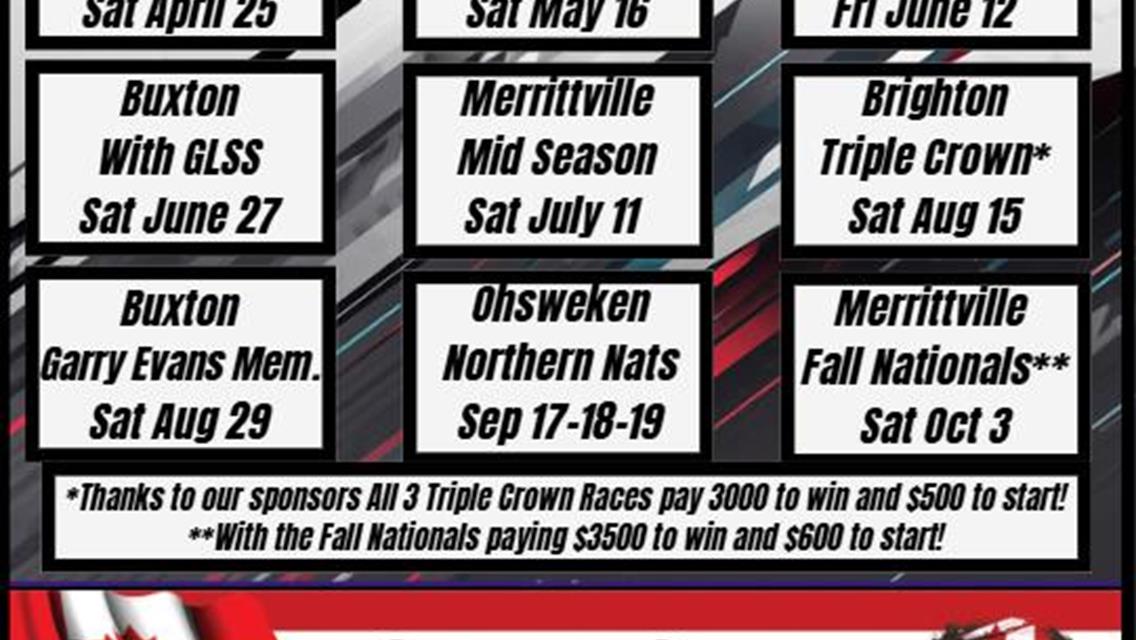 2026 SOUTHERN ONTARIO SPRINTS SCHEDULE REVEALED