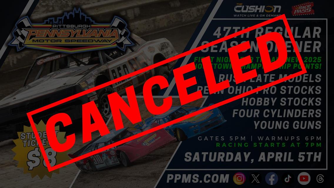 Weather Trumps 47th Season Opener, Allegheny Sprint Tour Up Next!