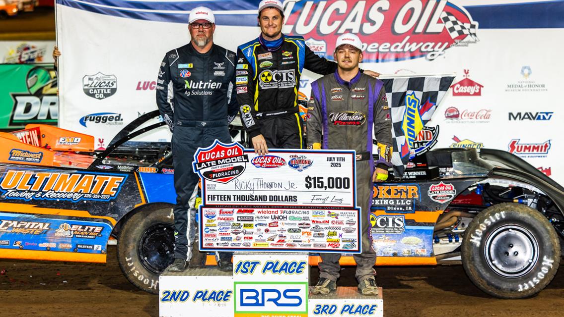 Thornton Returns to Lucas Oil Victory Lane with Win at Lucas Oil Speedway