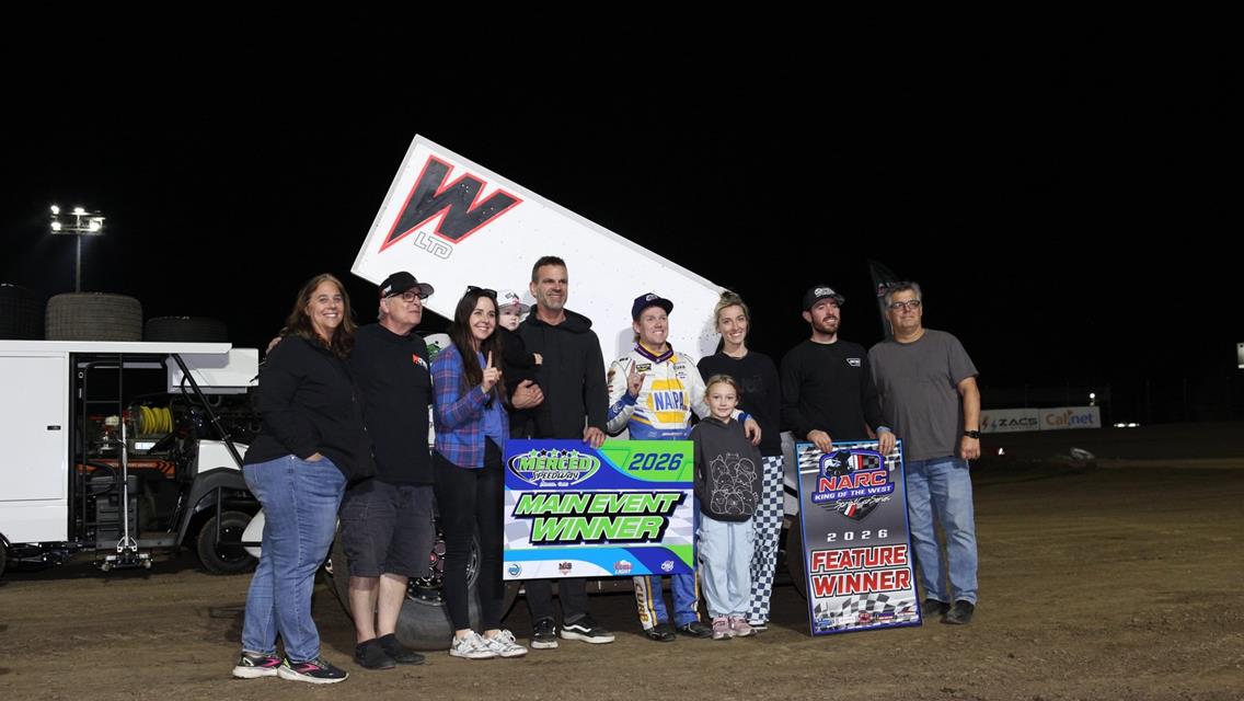 BRAD SWEET WINS THE NARC SEASON OPENER AT MERCED SPEEDWAY