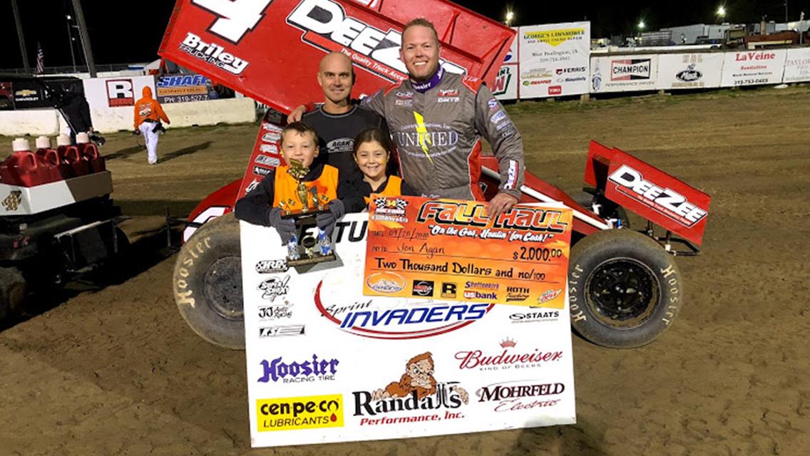 Jon Agan tops Night #1 of Sprint Invaders “Fall Haul” at 34 Raceway