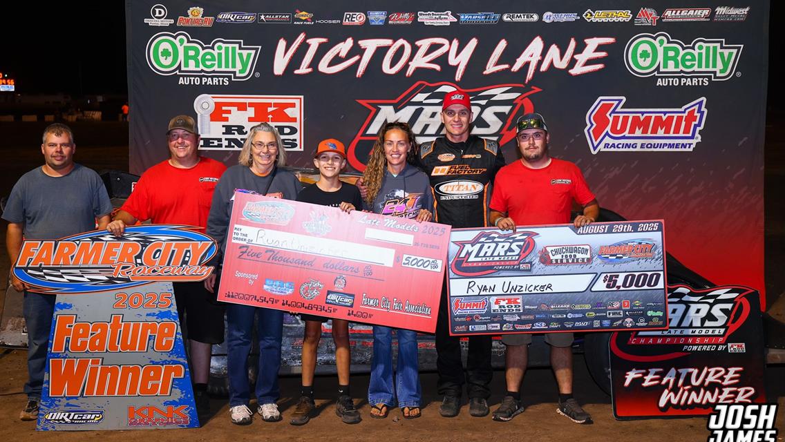 Farmer City Raceway (Farmer City, IL) – MARS Late Model Championship Series – Chuckwagon Food Service 40 – August 29th, 2025. (Josh James photo)