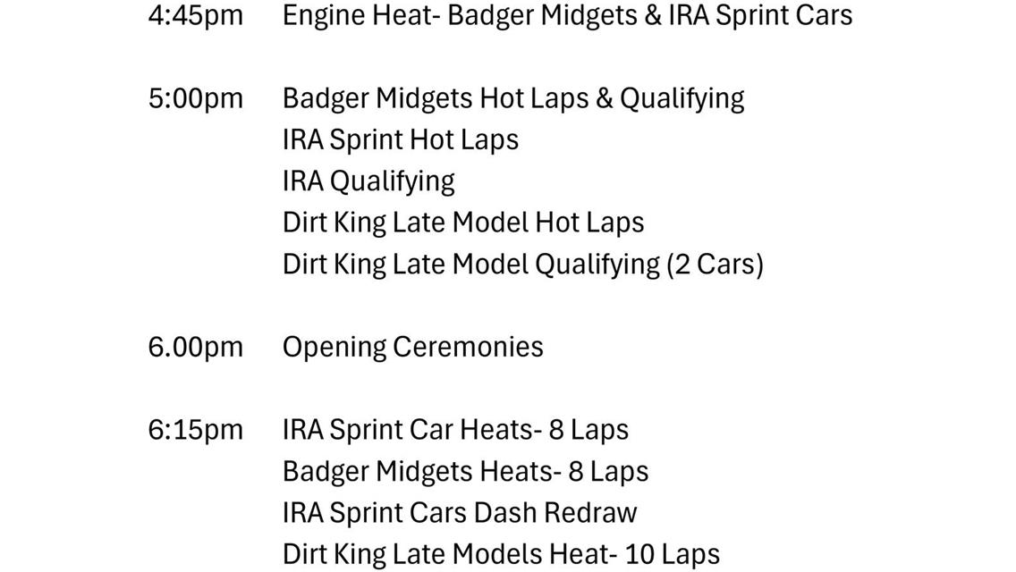 AFS Badger Midgets Set for Tonight's Glenn Hepfner Memorial at Beaver Dam