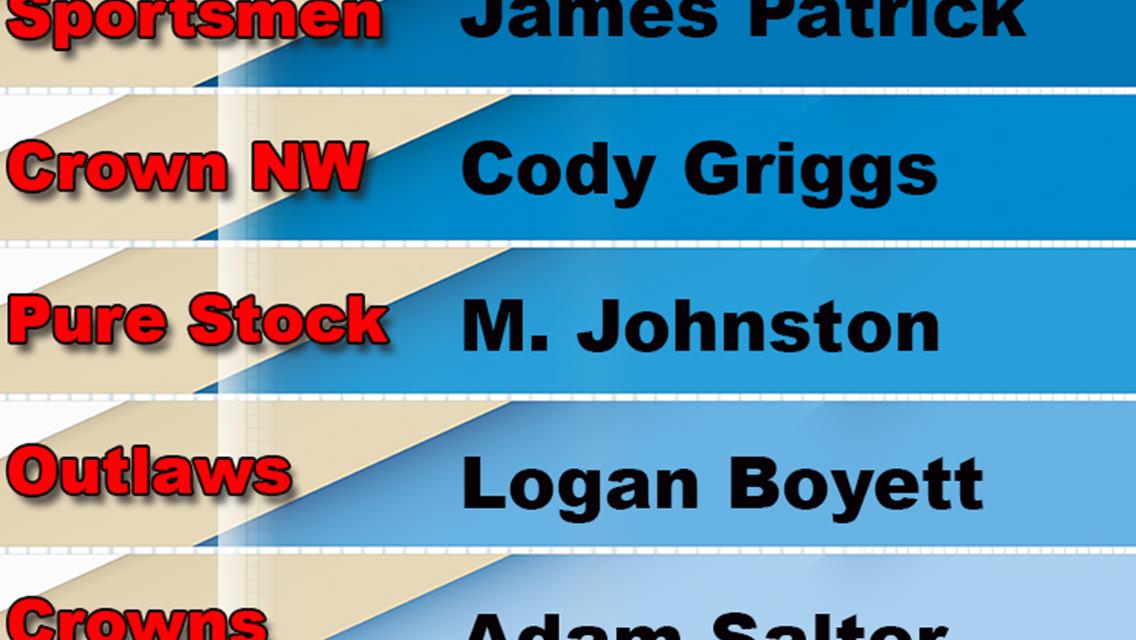 Boyett Goes Flag to Flag in Outlaws Win; Patrick, Johnston, Salter Collect Victories