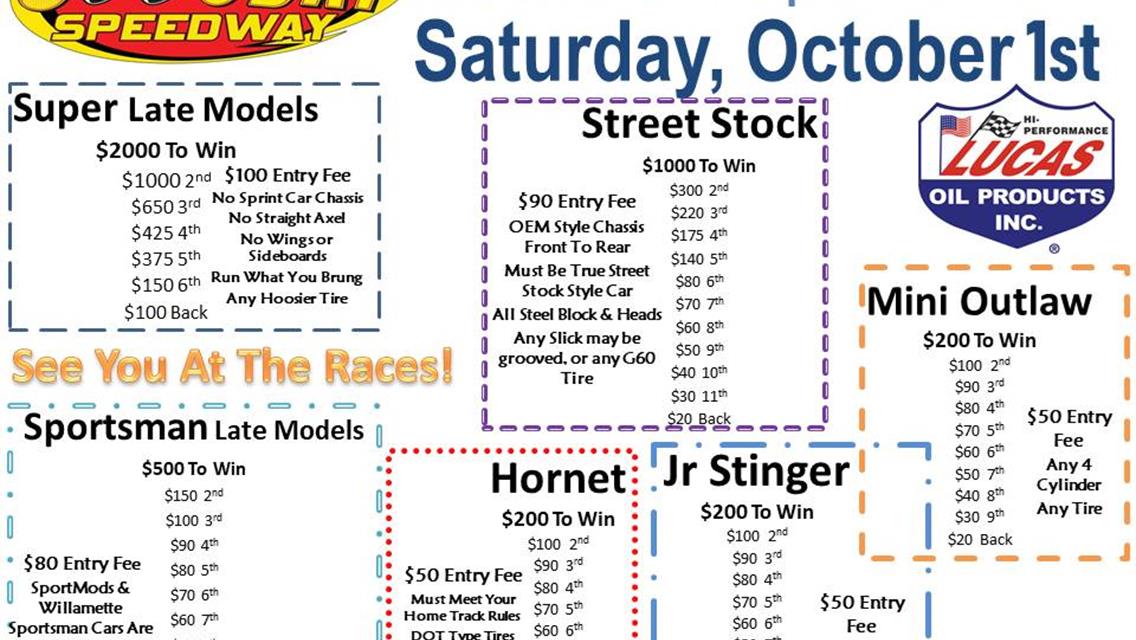 Lucas Oil Open Show October 1st