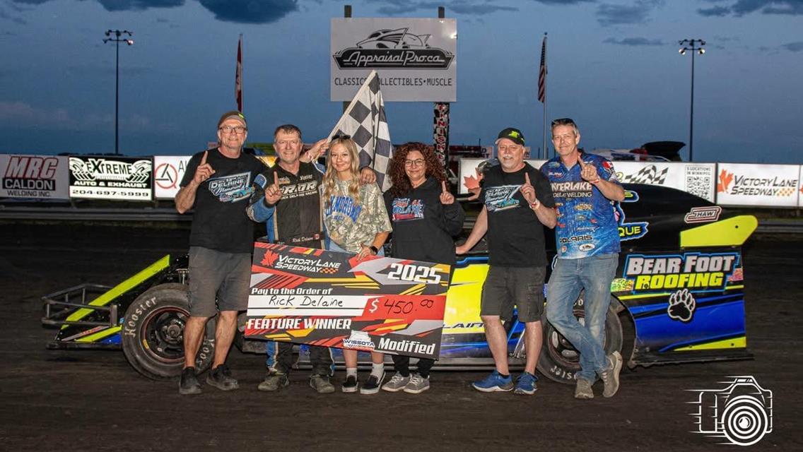 Rick Delaine won at Victory Lane Speedway on June 24.