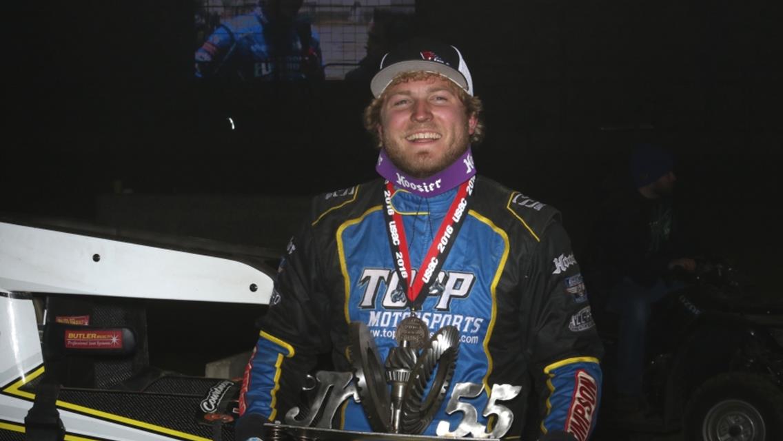 COURTNEY CLOSES 2016 USAC SEASON WITH INDOOR DOMINATION AT THE JUNIOR KNEPPER 55