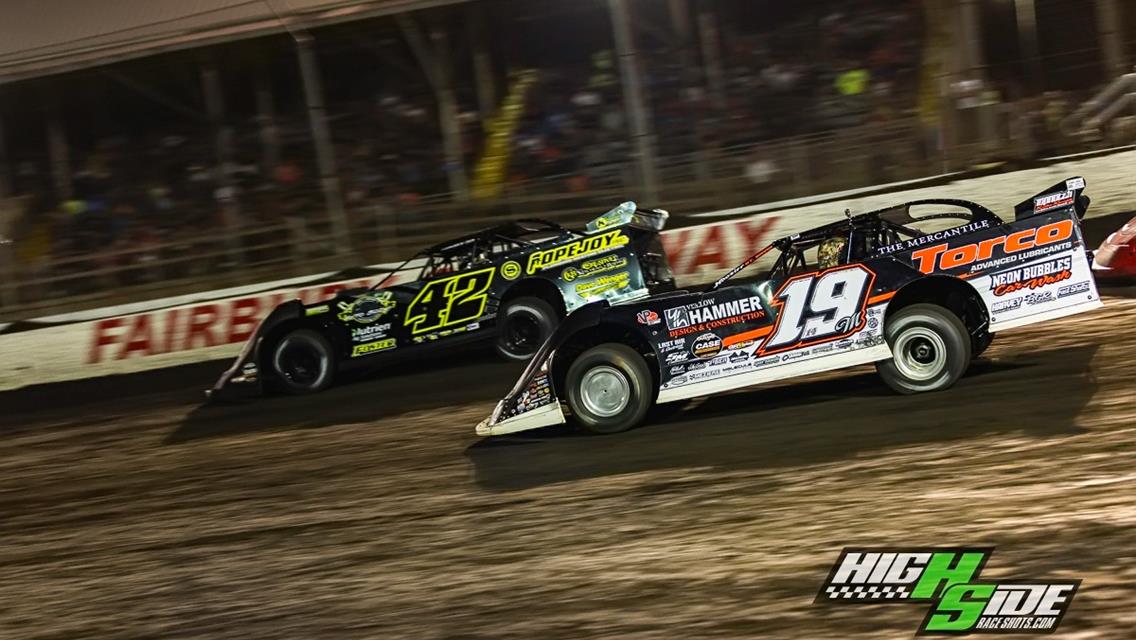 Fairbury Speedway (Fairbury, IL) – World of Outlaws Case Late Model Series – Prairie Dirt Classic – July 28th-29th, 2023. (High Side Race Shots Photo)