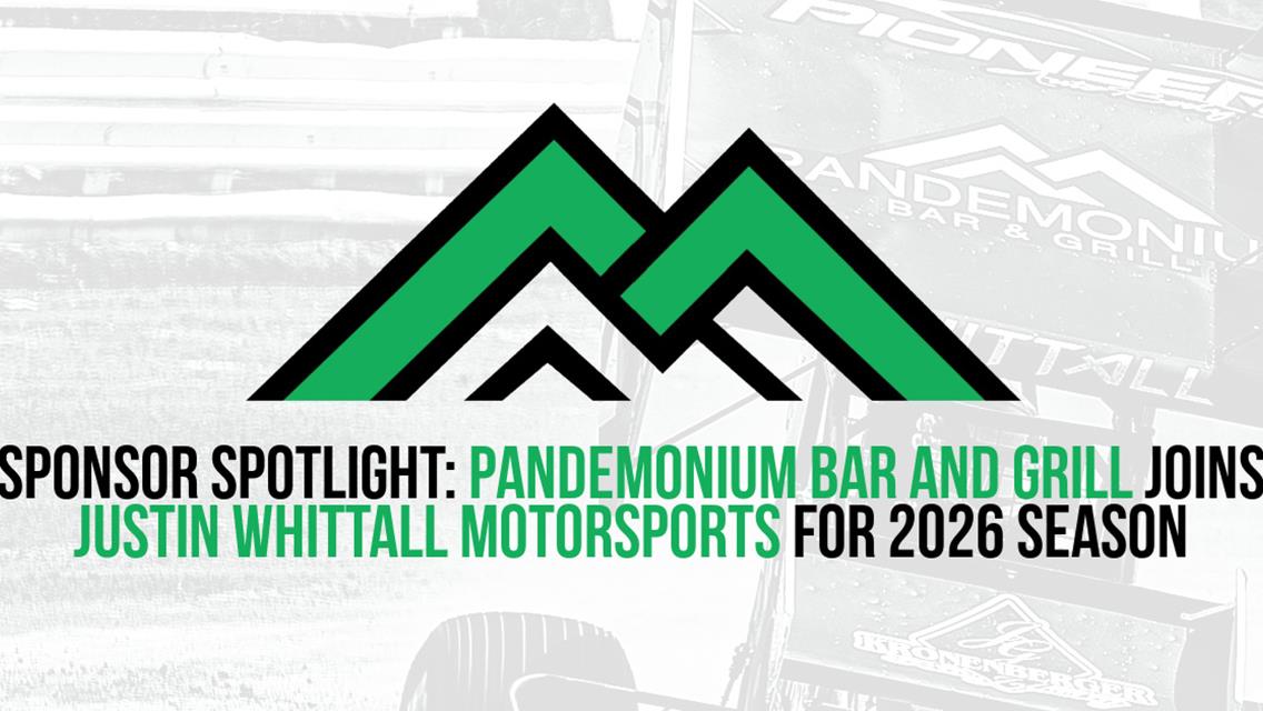 SPONSOR SPOTLIGHT: Pandemonium Bar and Grill joins Justin Whittall Motorsports for 2026 season
