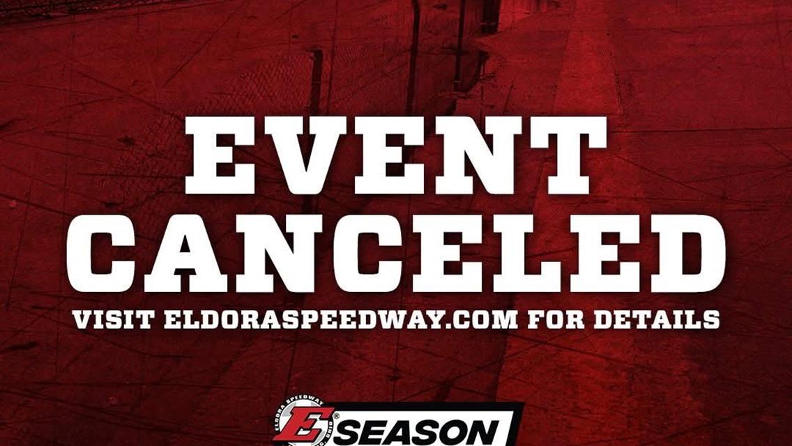 Valvoline American Late Model Iron-Man Series April 18 event at Eldora Canceled