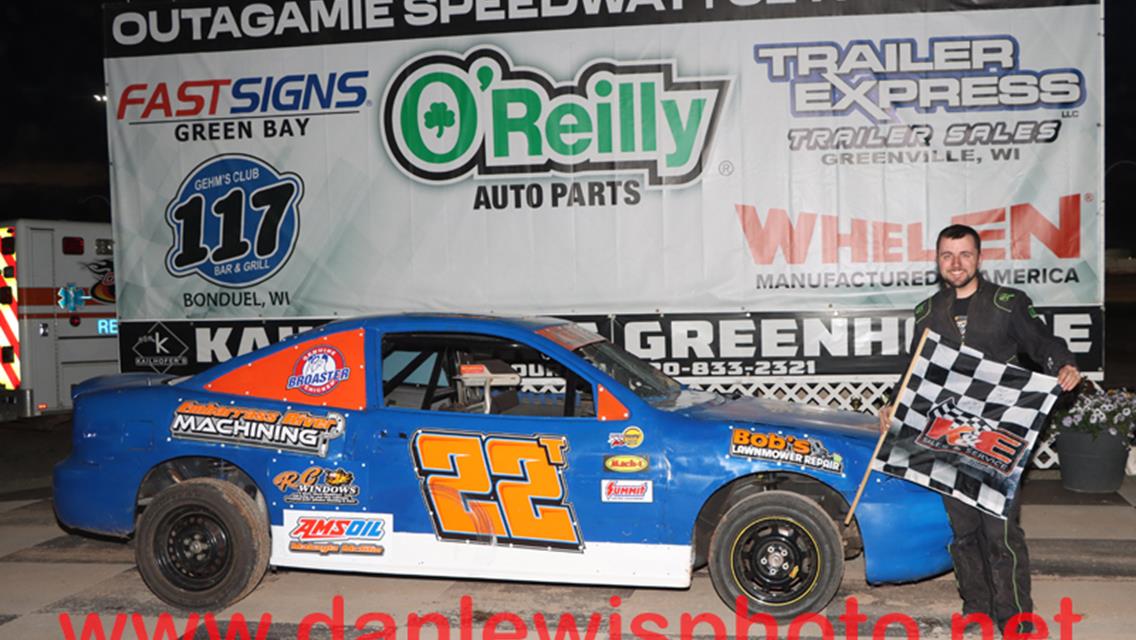 SCHEFFLER SAILS TO CAUTION FREE, OUTAGAMIE OPENER LATE MODEL WIN