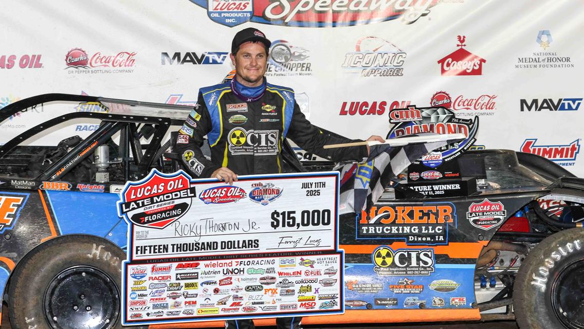 Thornton dominates opener at Lucas Oil Speedway&#39;s CMH Diamond Nationals