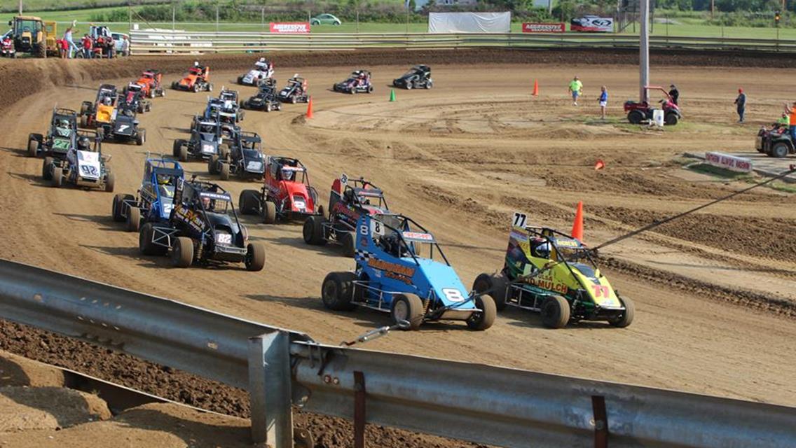 Josh Marcham wins the $1,000-to-win Quick Engineering preliminary night feature at SIR's 7th Annual IKE Honda Terry Sprague Memorial
