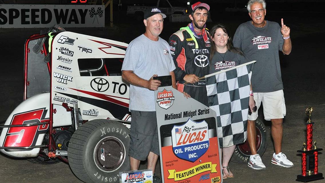 The Dauminator Denies Thorson, “Parks It” at Lincoln Speedway