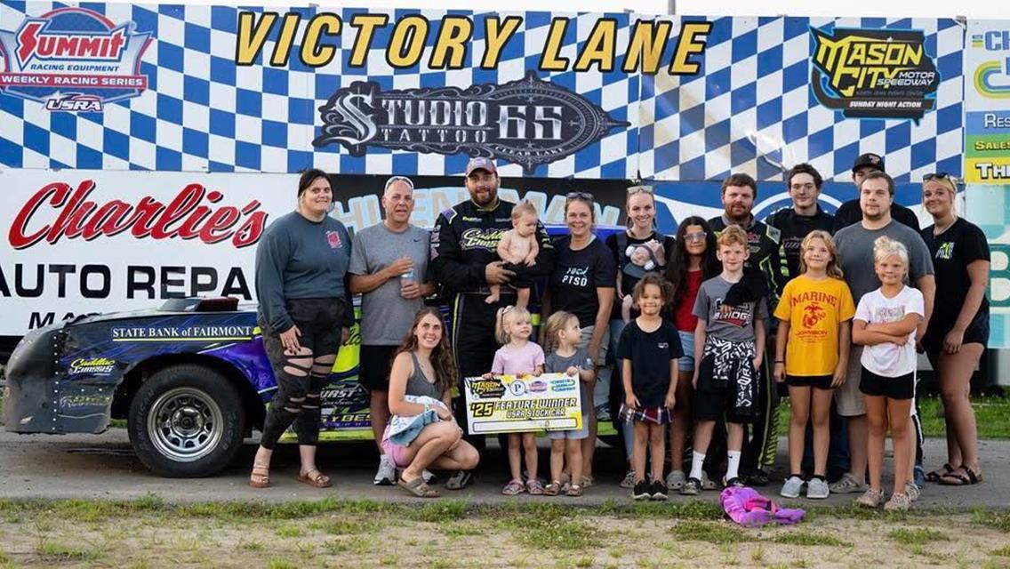 Chanse Hollatz won at Mason City Motor Speedway on July 13.