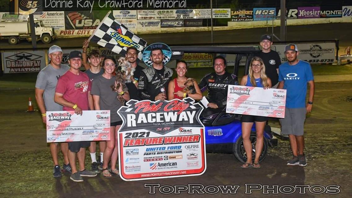 Flud Wins Pair of Features During Donnie Ray Crawford Memorial Opener at Port City